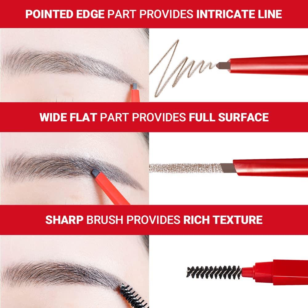 Espoir ESPOIR The Brow Balance Pencil #2 Cool Gray | Eye Brow Pencil that's Natural and Easy to Draw without Clumping | A Detailed and Rich Eyebrow Texture | Korean Makeup