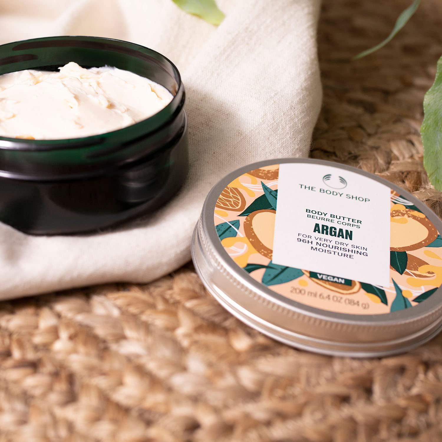 The Body Shop The Body Shop Argan Body Butter  Nourishing & Moisturizing Skincare for Very Dry Skin  Vegan  6.4 oz