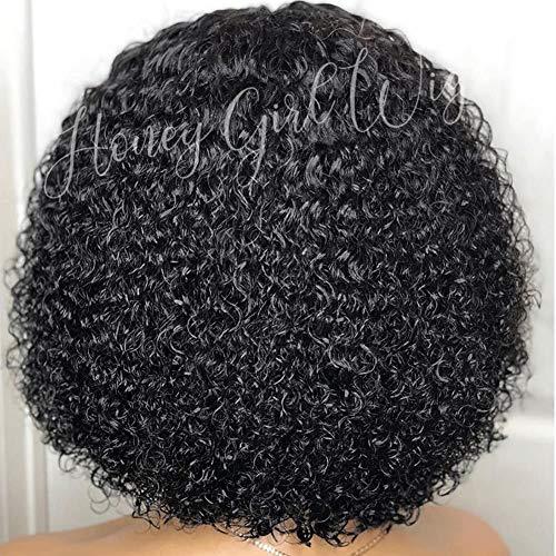 Honey Girl Wig U Part Wig Human Hair 1X3 U Part Wigs Kinky Curly for Black Women Curly Wig 10A Brazilian Human Hair Wigs Half Wig U Part Wigs Afro Kinky Curly U Part Wigs U Part Afro Wig 12"130% right Part