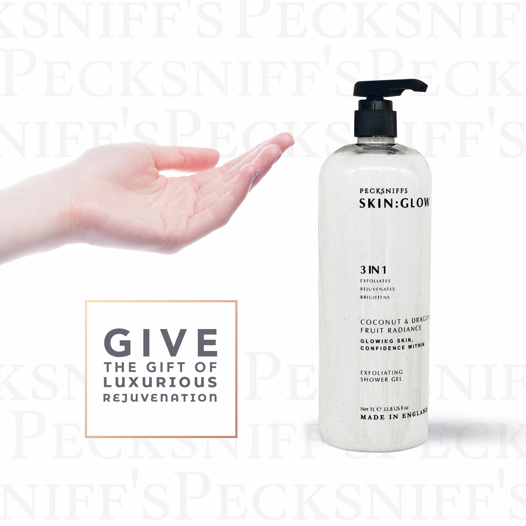 Pecksniff\'s Pecksniff\'s Coconut & Dragon Fruit Radiance Exfoliating Shower Gel | 1000 ml / 33.80 Fl Oz