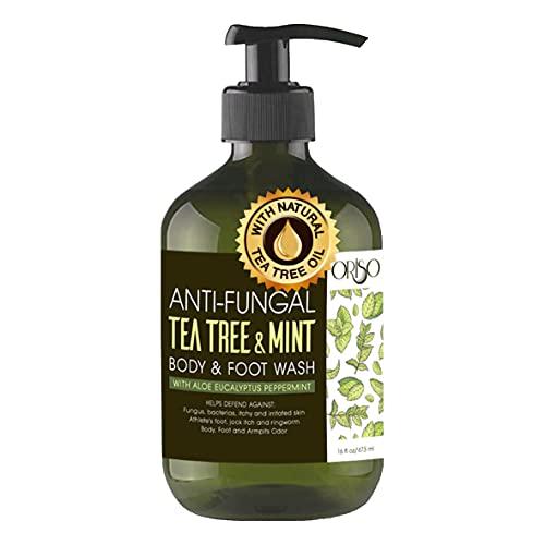 ORISO Tea Tree Oil Body Wash with Mint and Tea Tree Oil Foot Soak - Athletes Foot Treatment - Helps Foot Odor - Eczema