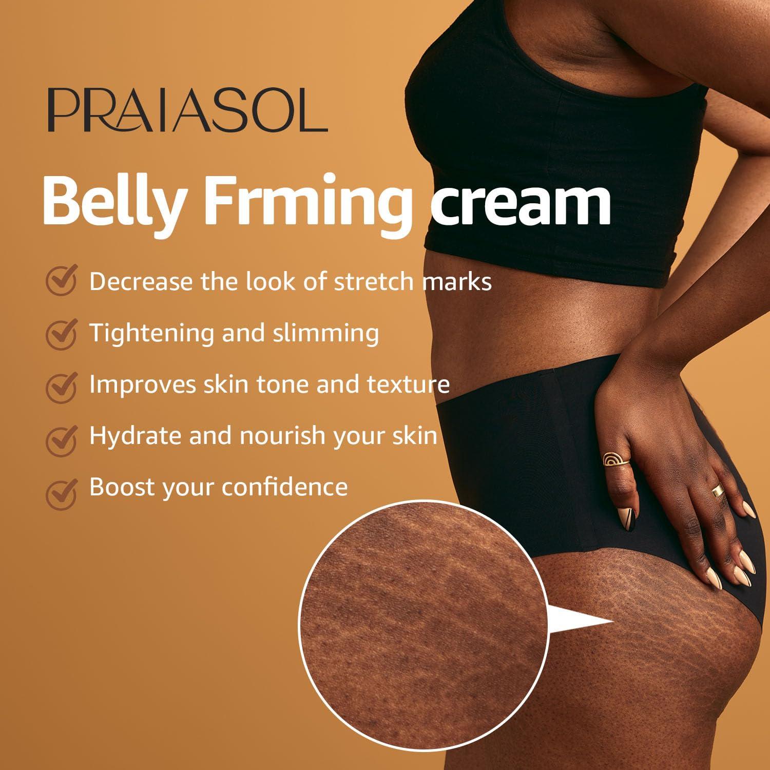 Praiasol Praiasol Moisturizing Belly Firming Cream: Firming Cream for Loose Skin - Skin Tightening Cream for Stomach, Arms, Belly, Thighs and Butt 100 ml