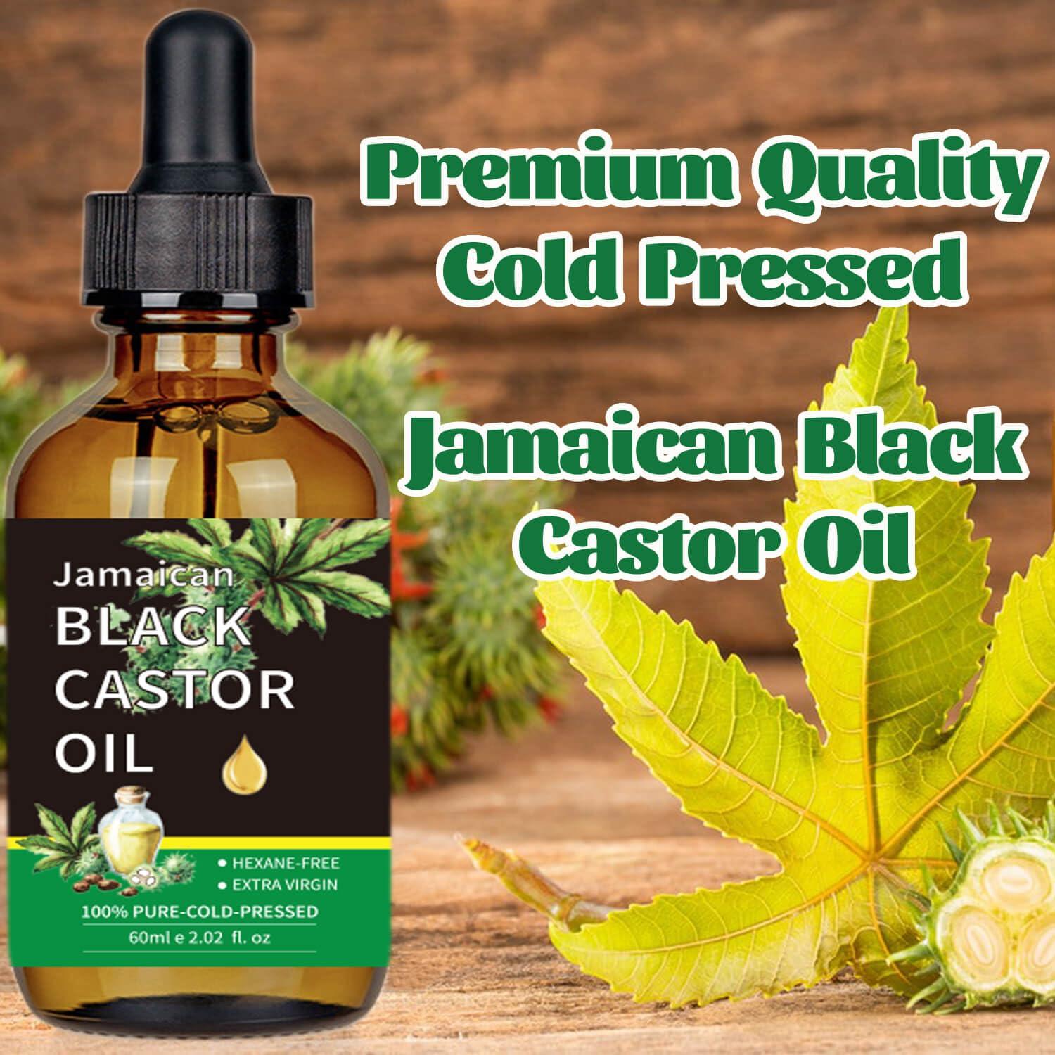 EBVitCnat EBVitCnat Jamaican Black Castor Oil, Organic Castor Oil for Hair Growth, Cold Press Unrefined Glass Bottle Body Massage Oil