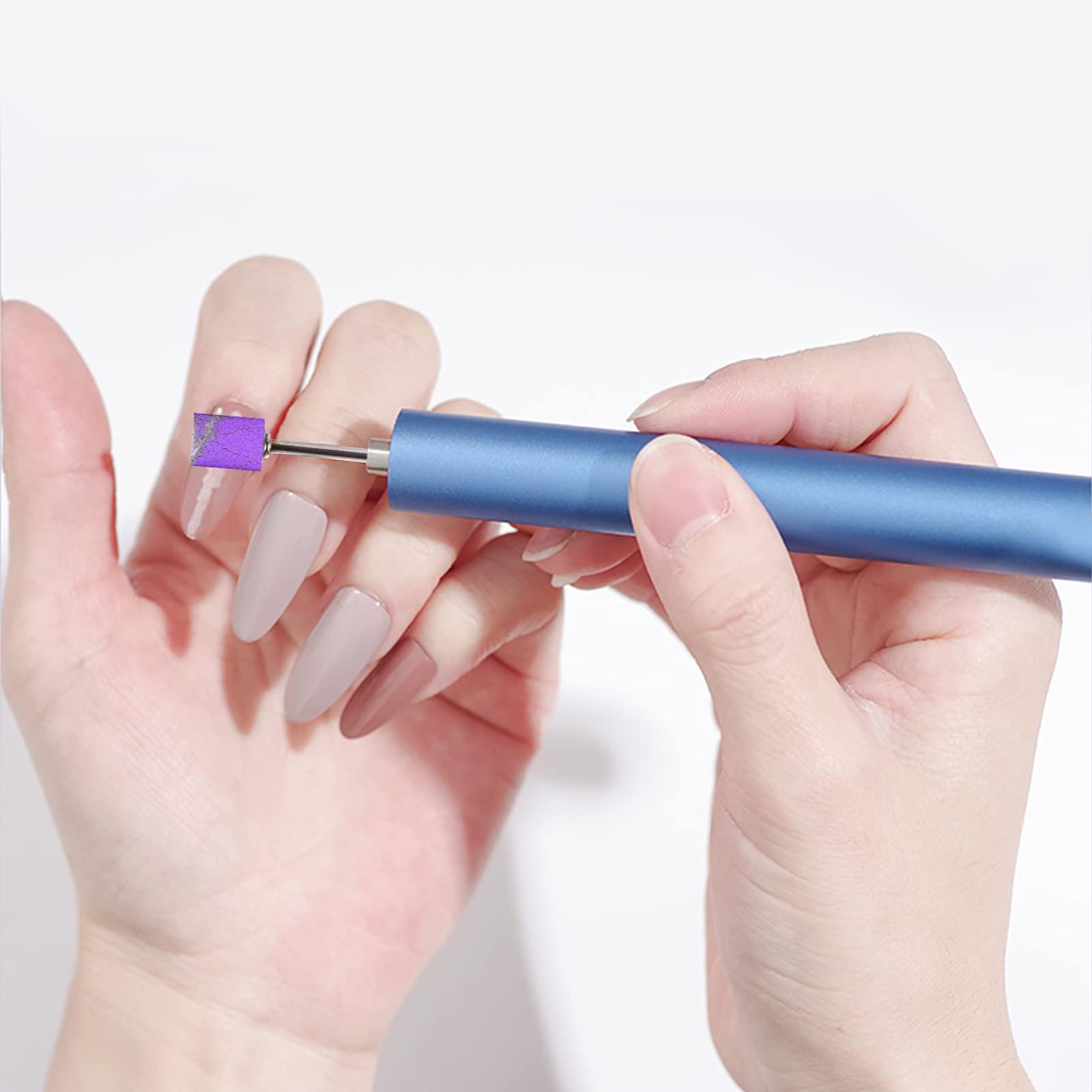 HEALLILY 100pcs Manicure Circle Sandpaper Cloth Purple Manicure Tools