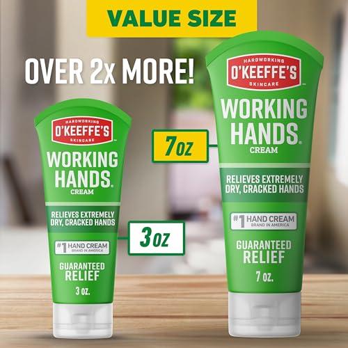 O'Keeffe's O'Keeffe's Working Hands Hand Cream for Extreme Dryness - 7 oz Tube (2 Pack) - Repairing Skincare for Cracked, Dry Hands