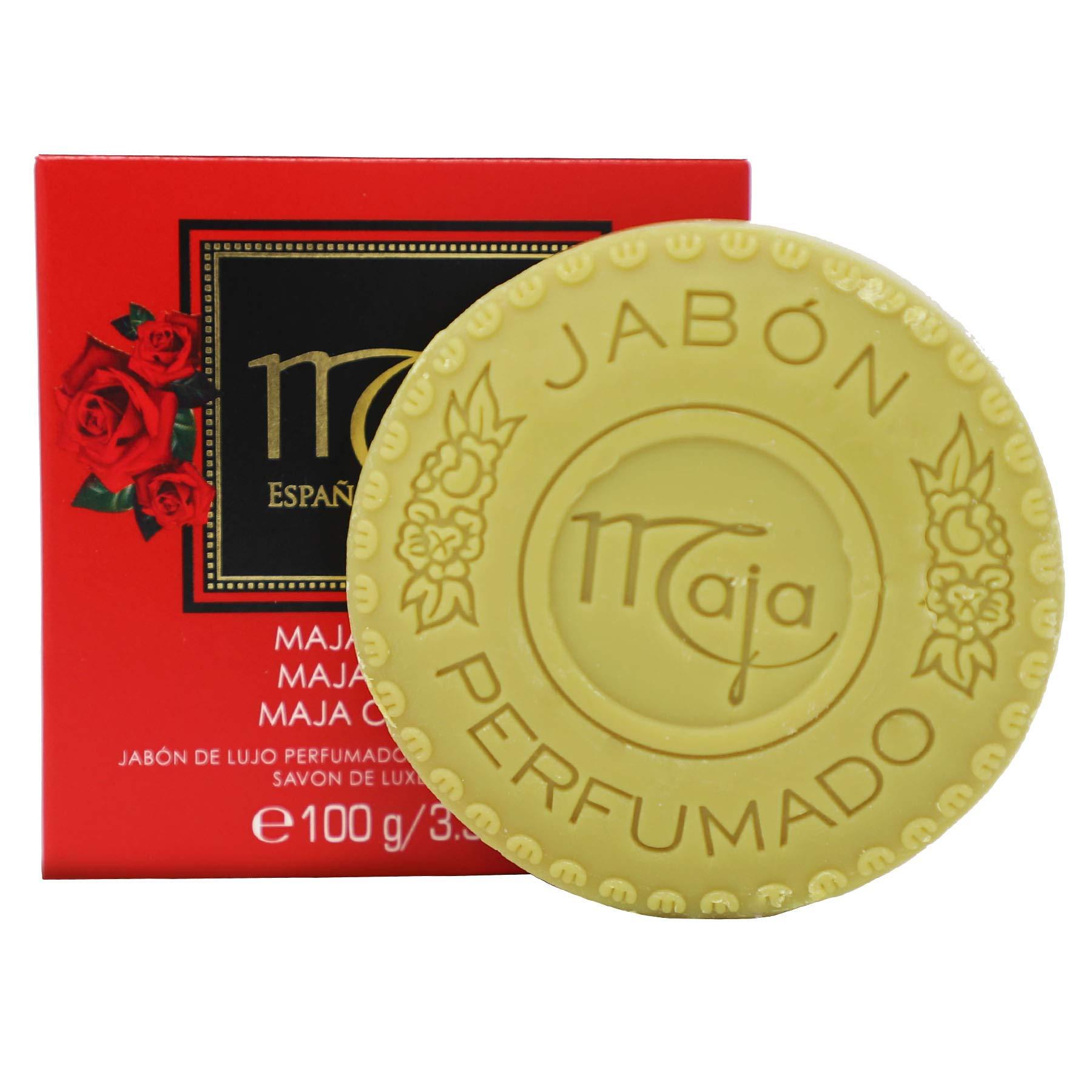 Maja Maja, Classic Soap Perfumed Soap Round and Luxurious Round Soap to Clean and Moisturize your skin Leaves Skin Beautifully Scented and Soft 3Pack of 3.5 Oz Bar Soaps, Rose, 3 Count, (Pack of 3)