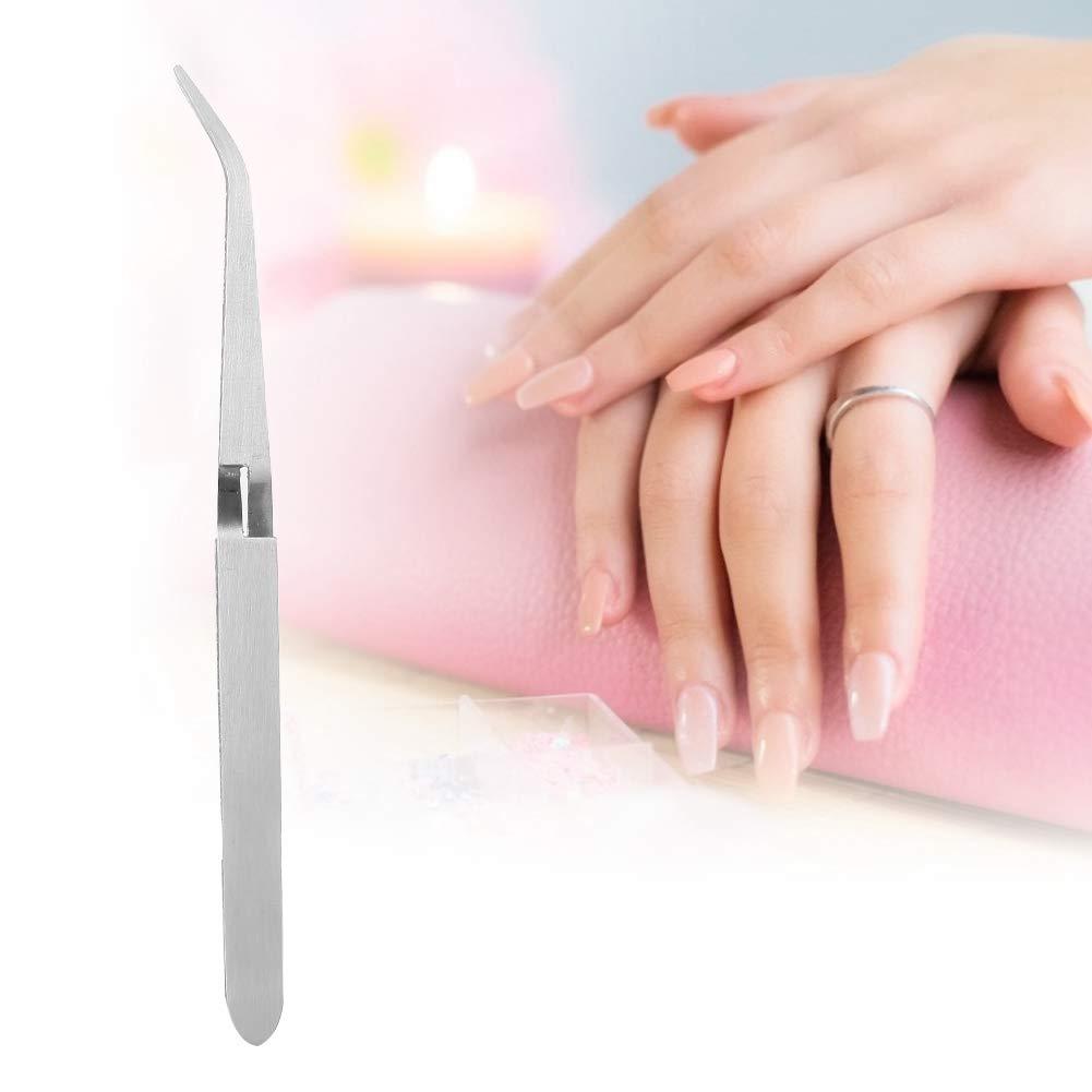 NSXAYIWE Stainless Steel Tweezers, Gel Nail Acrylic Nail Shaping Tweezer Clips, Shaping Tweezers Nail Tools