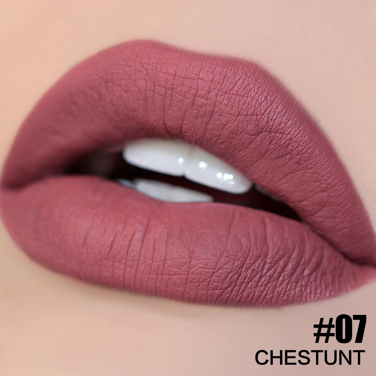FOCALLURE FOCALLURE Ultra Matte Liquid Lipstick,Longwear Rich Lip Colors,Easy to Create a Sexy Lips with High-grade Formula,Long Lasting Waterproof Lipstick Make Up,CHESTUNT
