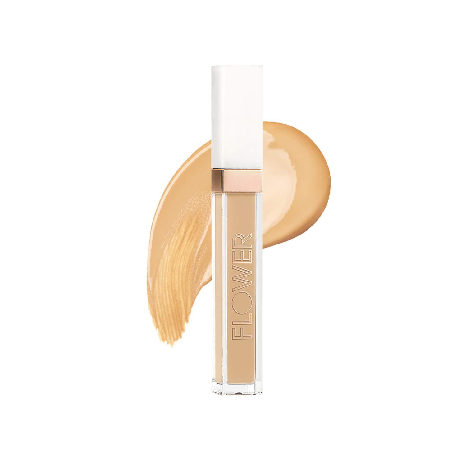 FLOWER BEAUTY FLOWER BEAUTY By Drew Barrymore Light Illusion Full Coverage Concealer - Diffuse Dark Under Eye Circles + Blurs Blemishes - Weightless Formula + Crease Proof Makeup (Medium Honey)