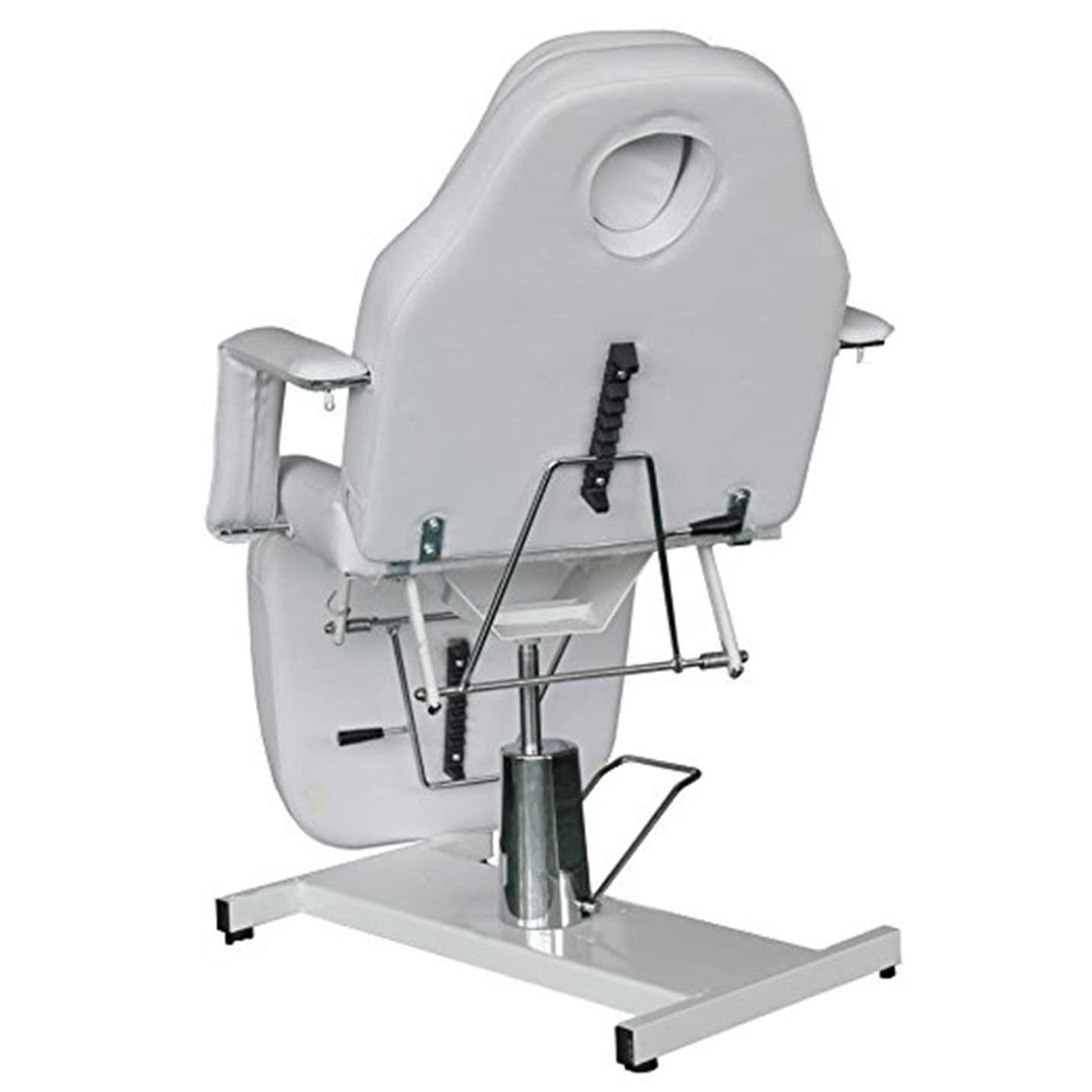 Funnylife Funnylife White Beauty Bed Massage Table Bed Chair White Leather Cover for Barber Face Beauty Updated Facial Beds and Tattoo Chairs