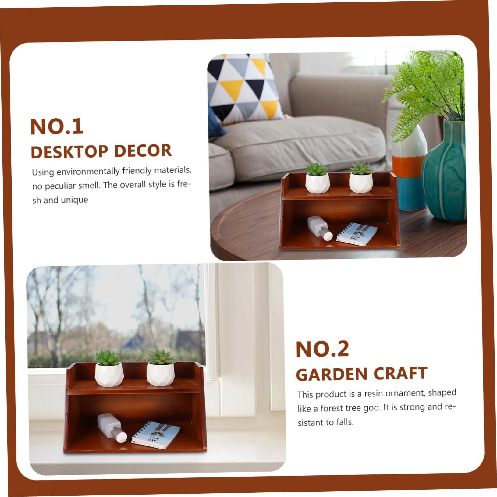 POPETPOP POPETPOP 1pc Multi-layer Shelf Bin Marker Organizer Organiser Mouse Computer Desktop Pantry Pen Holder for Desk Make Dividers Accessories Unique Foil Storage Shelving Cosmetics Rack Wood