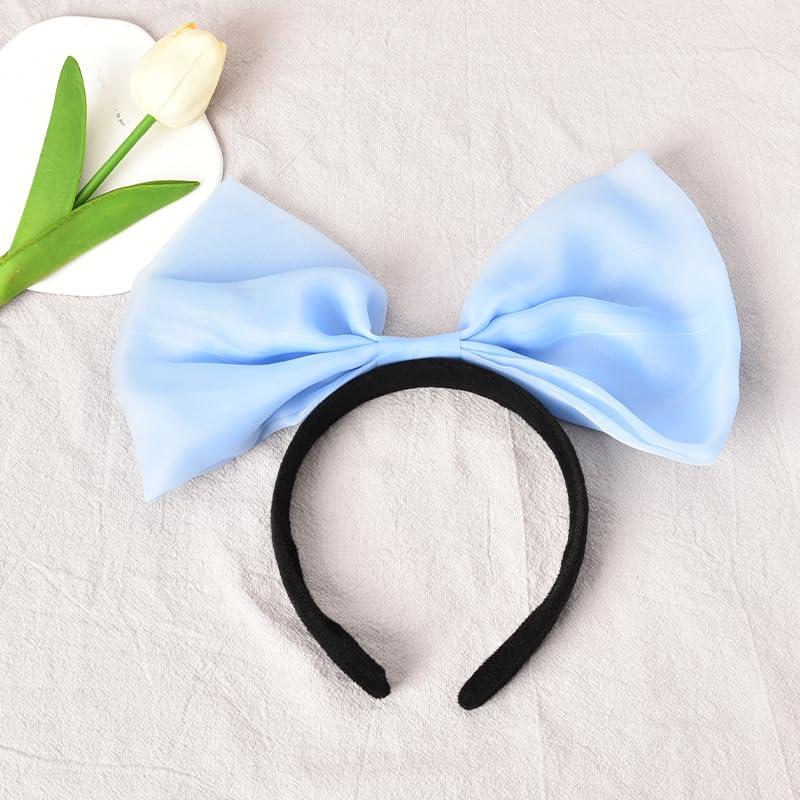 MXXGMYJ MXXGMYJ Hair Band, Blue Bow Headband - 1pcs Hair Accessories for Women Girls, Hairband for Halloween Christmas Party Cosplay Costume Gifts