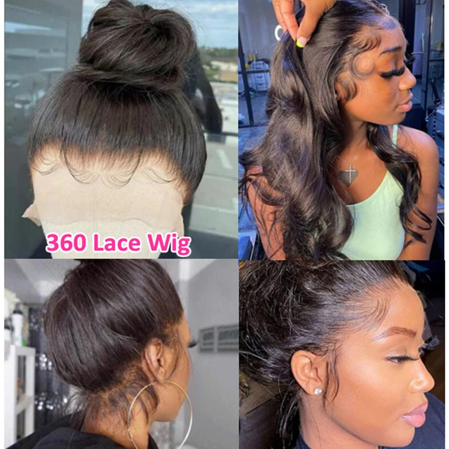 catti catti 360 Lace Front Wigs Human Hair Wigs for Black Women Body Wave 360 Full Lace Frontal Wigs Human Hair Glueless HD Lace Front Wigs Human Hair Pre Plucked With Baby Hair Lace Front Wig (18 Inch)