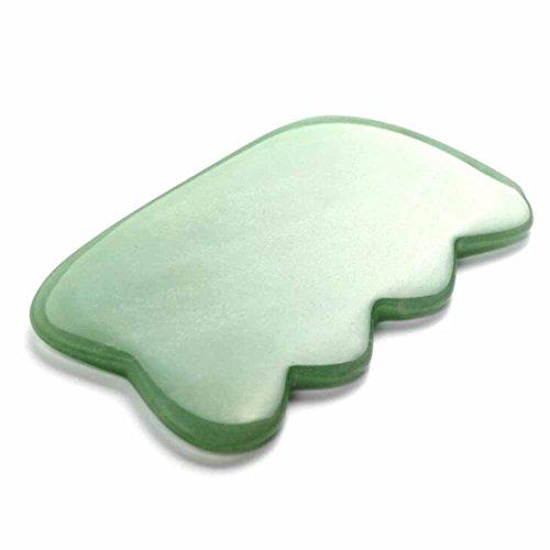 fengshuisale Feng Shui GuaSha Scraping Massage Tool,Kinglead Handmade Natural Stone Aventurine Board For SPA Acupuncture Therapy Trigger Point Treatment W3416