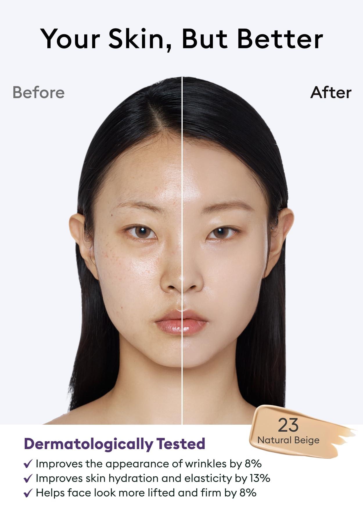 MISSHA MISSHA M PERFECT COVER SERUM BB CREAM No.23 Natural Beige, Skin Care Foundation Makeup, Tinted Moisturizer, Superfood Complex, Buildable Coverage, Glass Skin, Paraben Free, 1.18 Fl oz