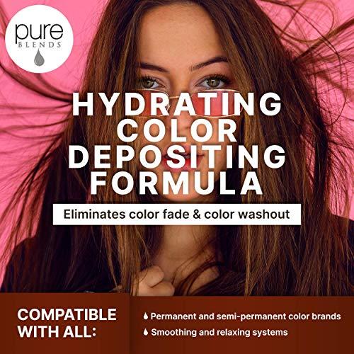 Pure Blends Pure Blends Chestnut Color Depositing Shampoo & Conditioner 33.8 Oz. Brightens and Tones Color Faded Hair Prevent Color Fade & Extend Color Service on Color Treated Hair Semi Permanent Hair Dye