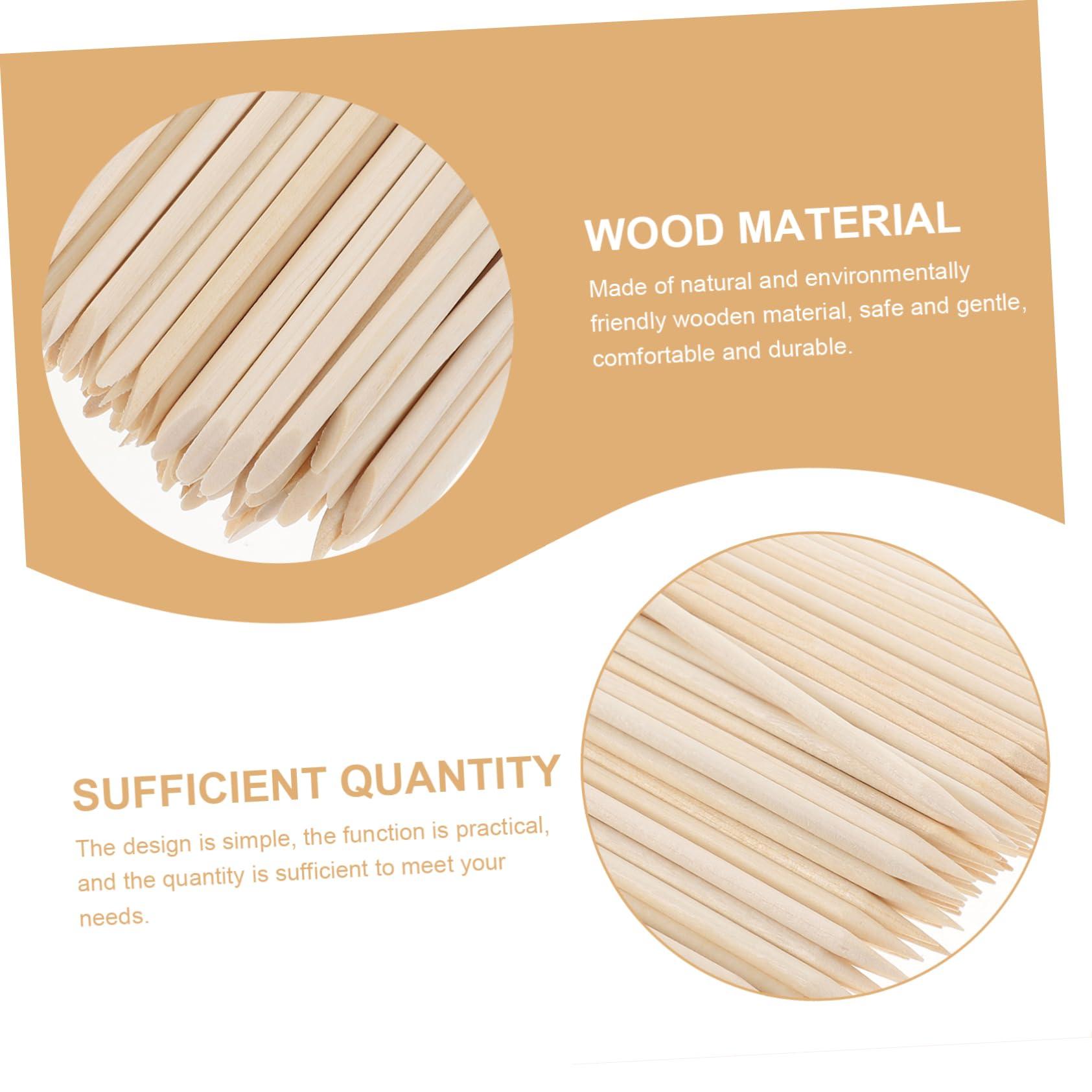 HONMEET HONMEET Nail Cuticle Cleaner Tool 300pcs Nail Art Wood Stick Manicure Wood Nail Stick for Nail Beauty Tool