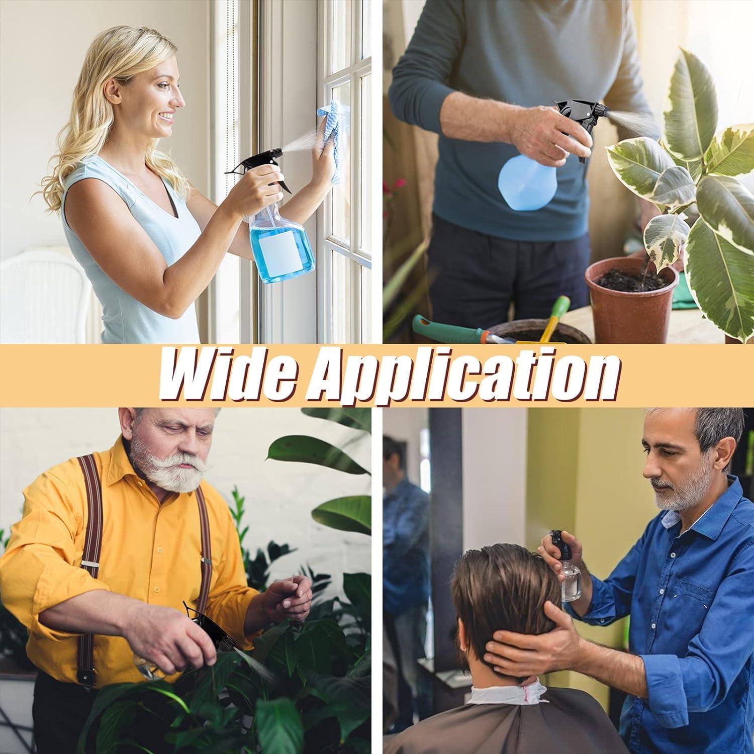 NinthAvenue Basics NinthAvenue Basics All Purpose T-8 Black Trigger Sprayer with 9-1/4"" Dip Tube and 28mm 28-400 Nozzle, 6 Pack, Industrial Grade, Heavy Duty, Chemical Resistant, Adjustable Stream Mist, for Spray Bottles