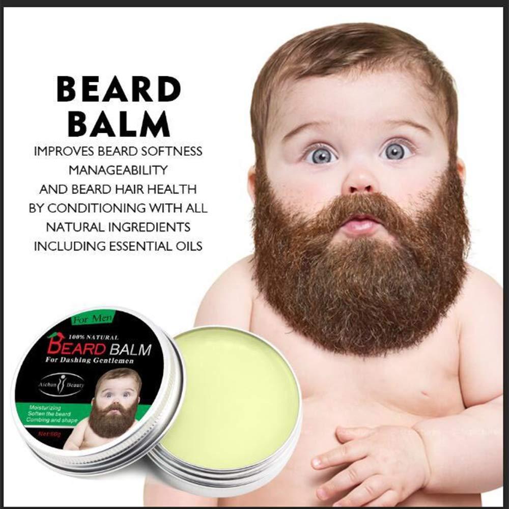 AICHUN BEAUTY AICHUN BEAUTY Men Beard Care Moisturizing Organic Growth Wax 100% Natural Beard Balm For Men 60g / 2.11oz