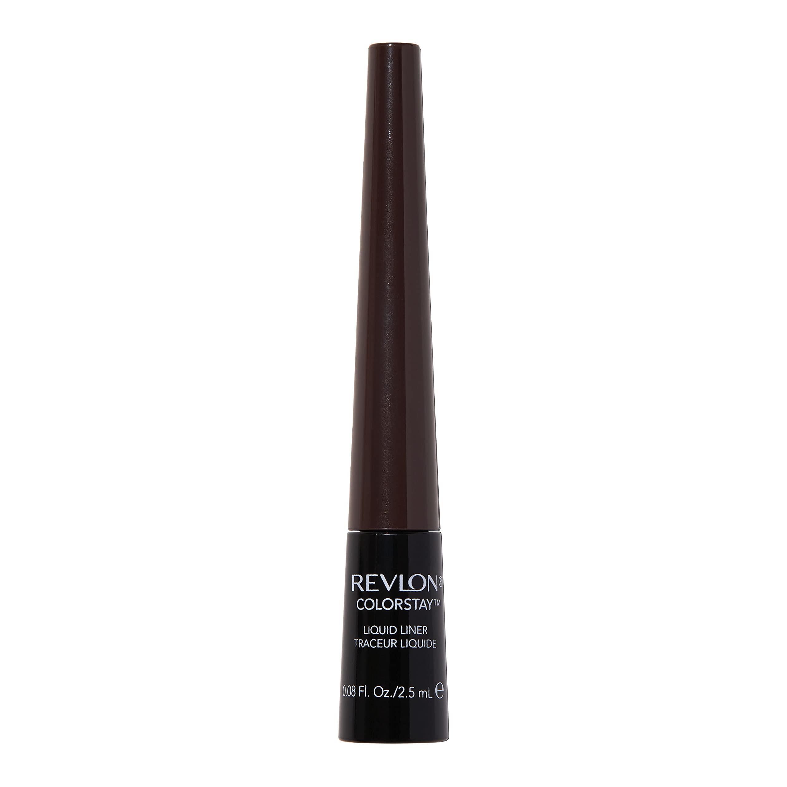 REVLON Revlon ColorStay Liquid Eyeliner, Waterproof, Smudgeproof, Longwear Intense Eye Makeup with Fine Tip, Ophthalmologist Tested, Black Brown (252)