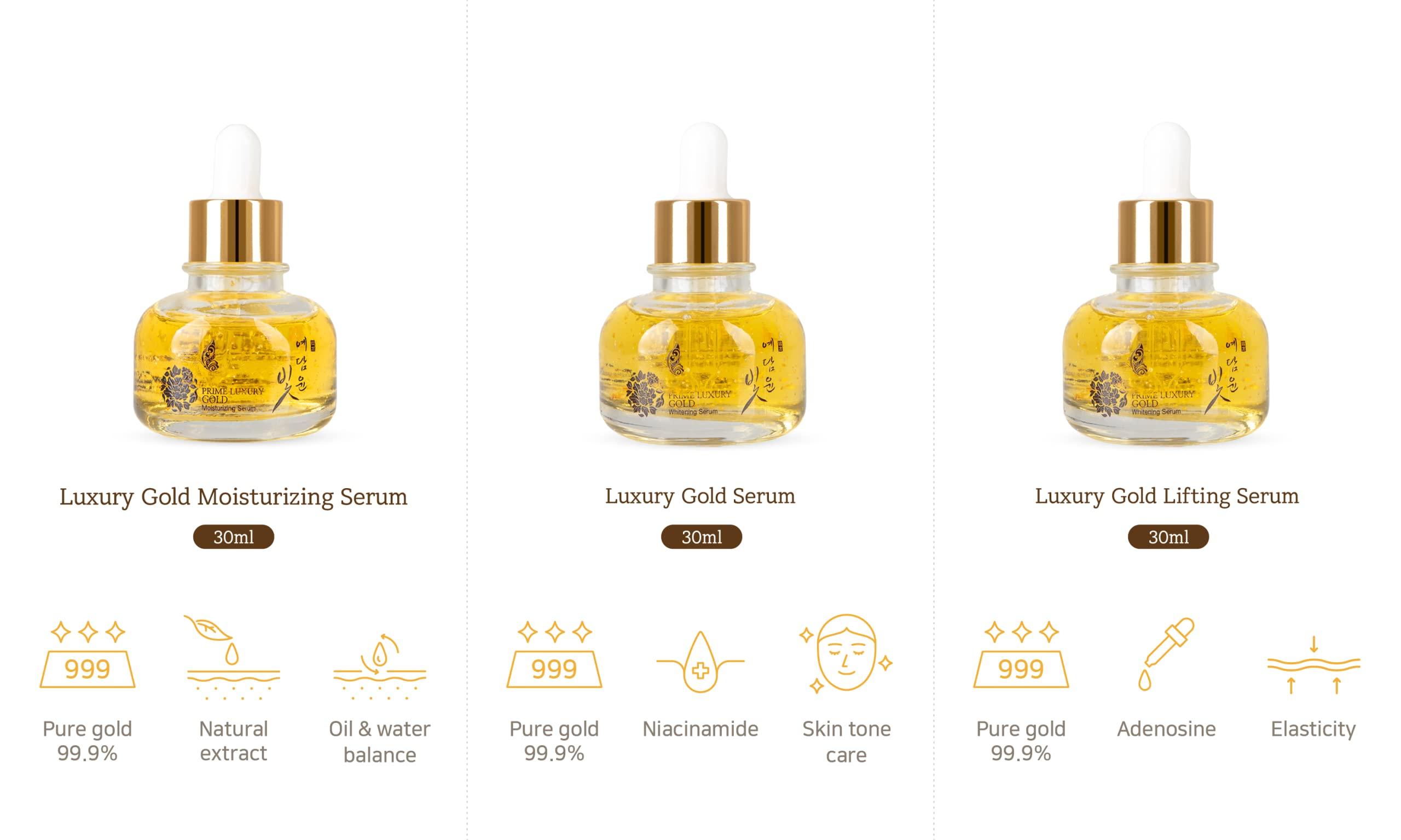 ADDERENITY YEDAM YUN BIT Prime Luxury Gold Women Skin Care Set With Skin, Emulsion, Cream, Serum, Wrinkle Care Nourishing And Moisturizing, Calming Korea Cosmetics