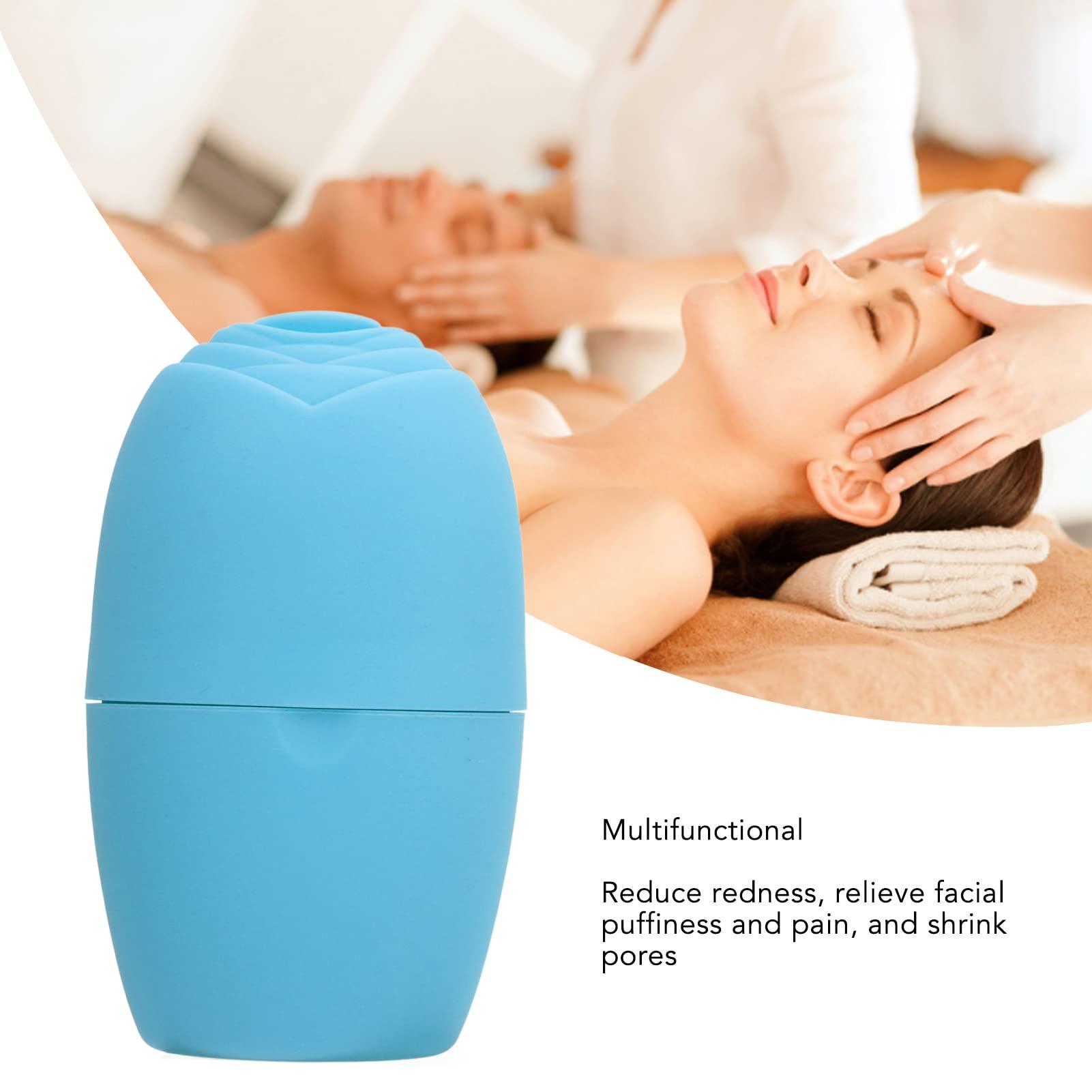 Gigicial Gigicial Ice Roller for Face, Ice Cubes Facial Roller Massager, Silicone Ice Facial Roller Ice Holder, Face Ice tooling Skin Care, Face Icers Reusable Ice Cubes Roller (Blue)