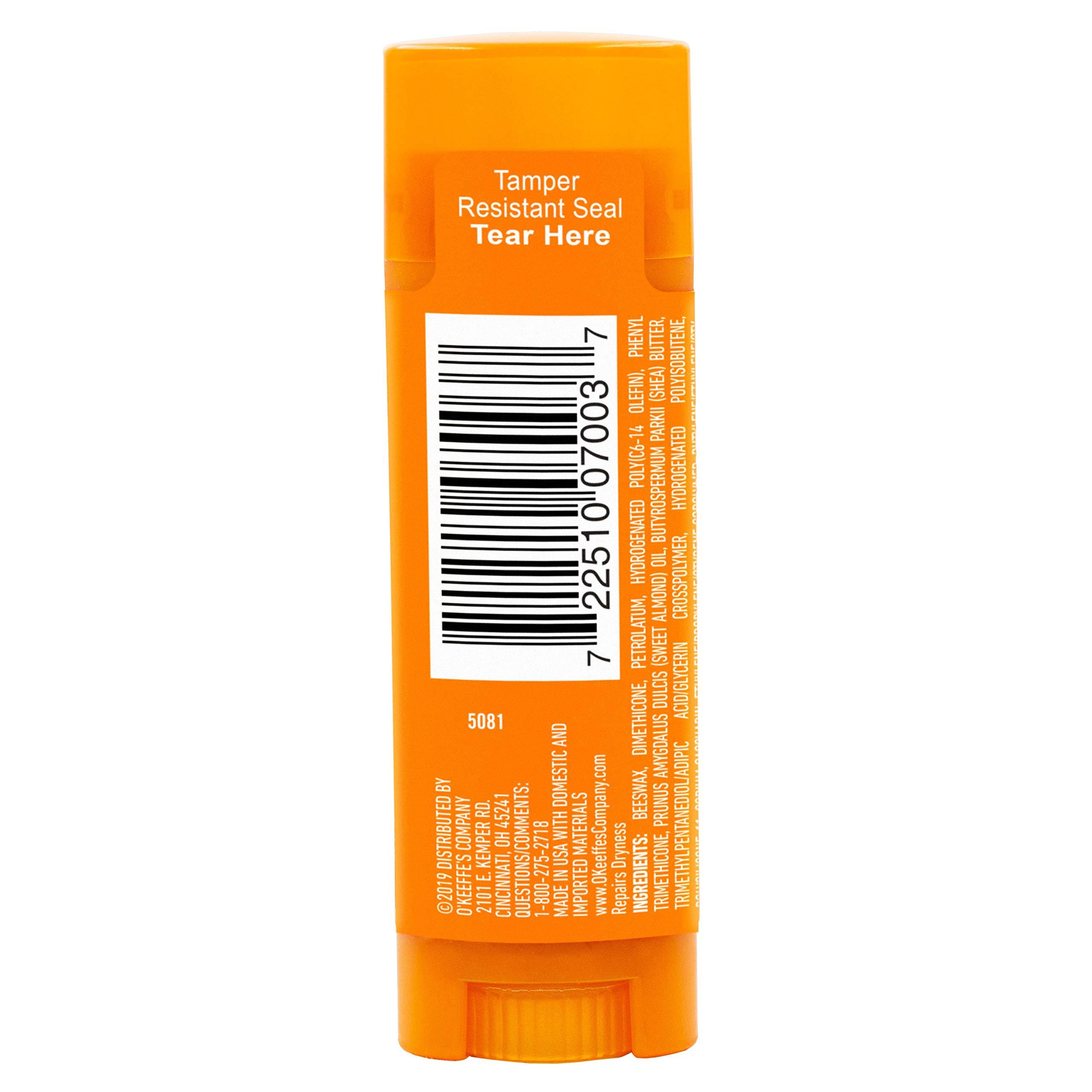 O'Keeffe's O'Keeffe's Unscented Lip Repair Lip Balm for Dry, Cracked Lips, Stick, (Pack of 2)