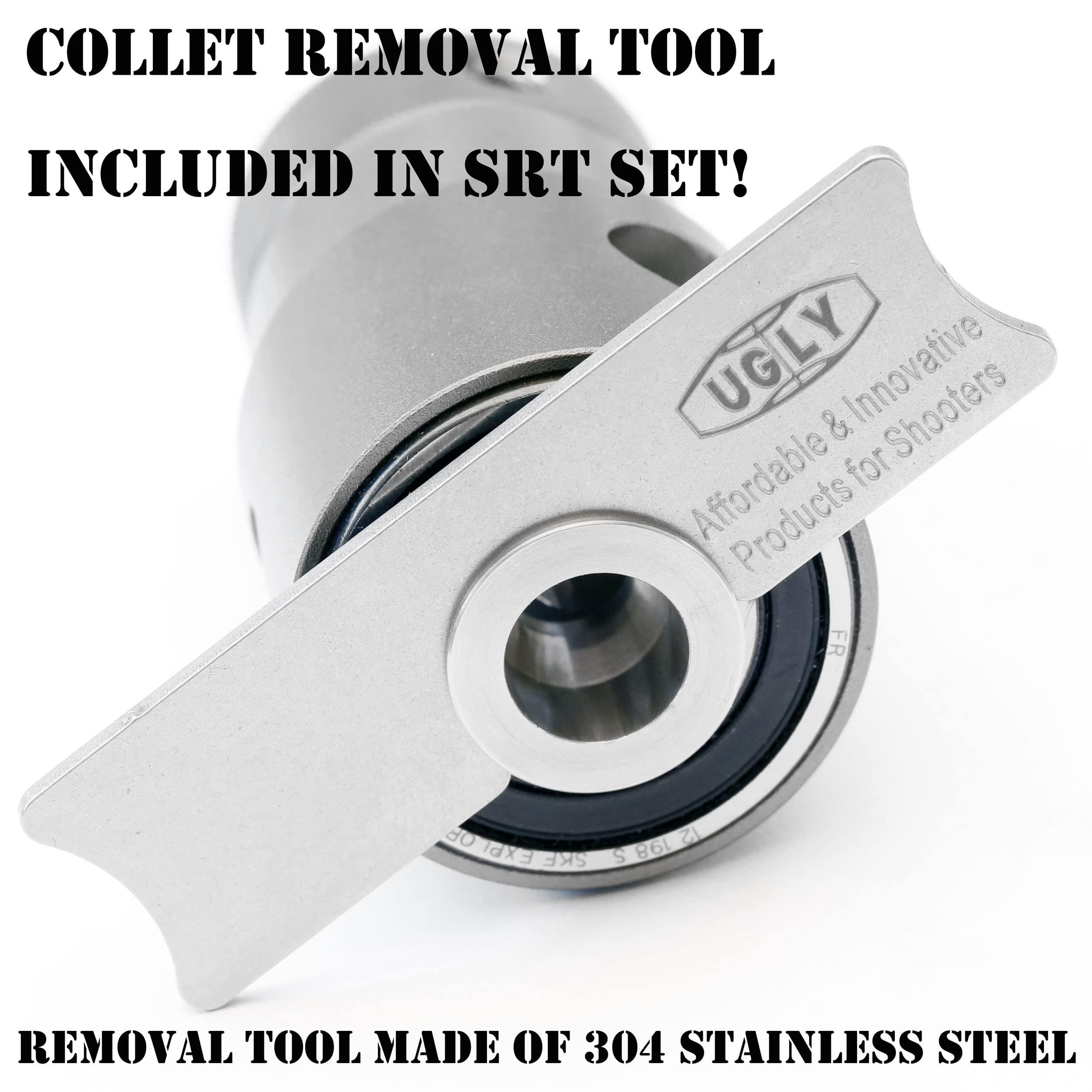 Derraco Pty Ltd, Australia Deraco Engineering Ugly SRT Shoulder Referenced Brass Case Trimmer - Simple, Precise, and Fast (NO.33 Collet ONLY (7mm REM SAUM))