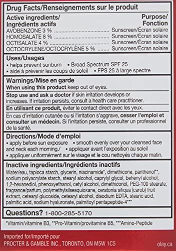 Olay Olay Regenerist Whip Face Moisturizer Cream with Sunscreen SPF 25, 1.7 oz (Pack of 2)