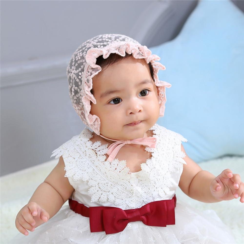 Sither Sither Baby Lace Headband Soft Flower Pattern Headbands for Infant Toddlers Stretchy Headband Hair Accessories for Party Baby\'s Gift (pink)