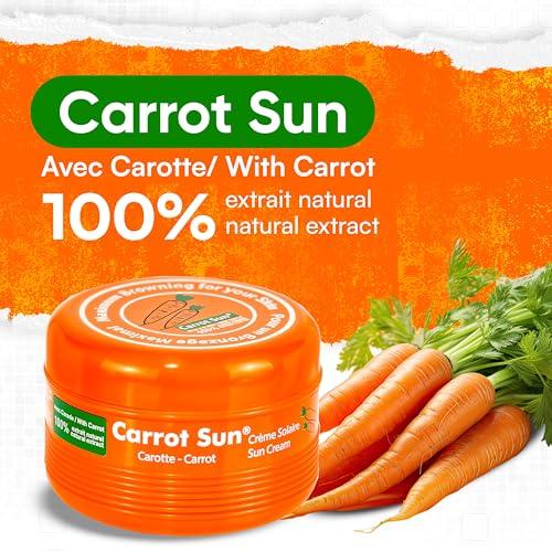 Carrot Sun Carrot Sun Tanning Accelerator 350ml Carotene Intensive Tanning Gel Natural Extract Sun Cream Tanning Lotion for All Skin Types Tan Lotion with Carrot Oil for Even Beautiful Skin Coloring - SPF0