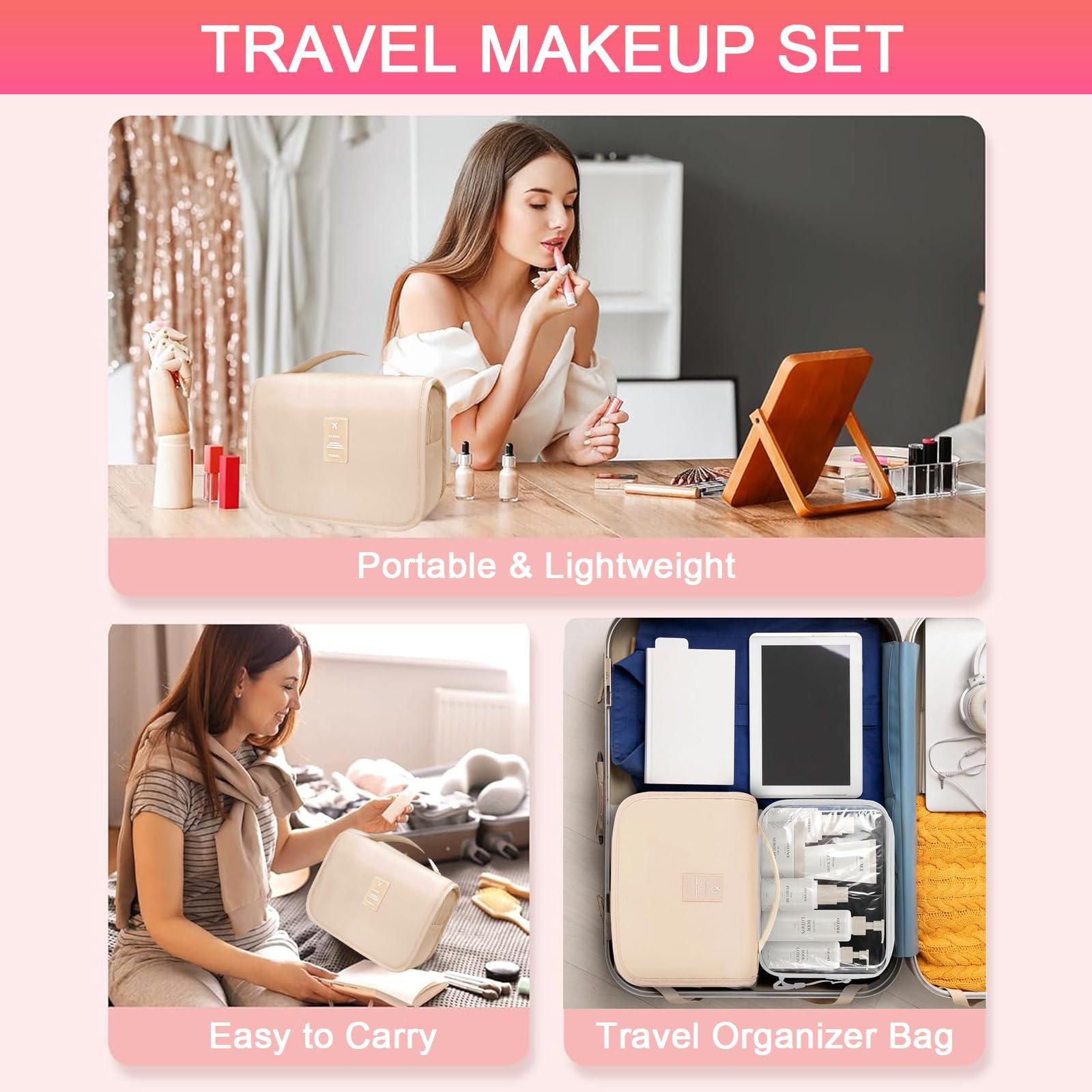SHELAKIN All in One Makeup Kit for Women Full Kit, Professional Travel Makeup Kit for Women & Teens, Foundation Eyeshadow Lipstick Brow Pencil Eyeliner Contour Powder, Complete Make Up Gift Set for Beginners