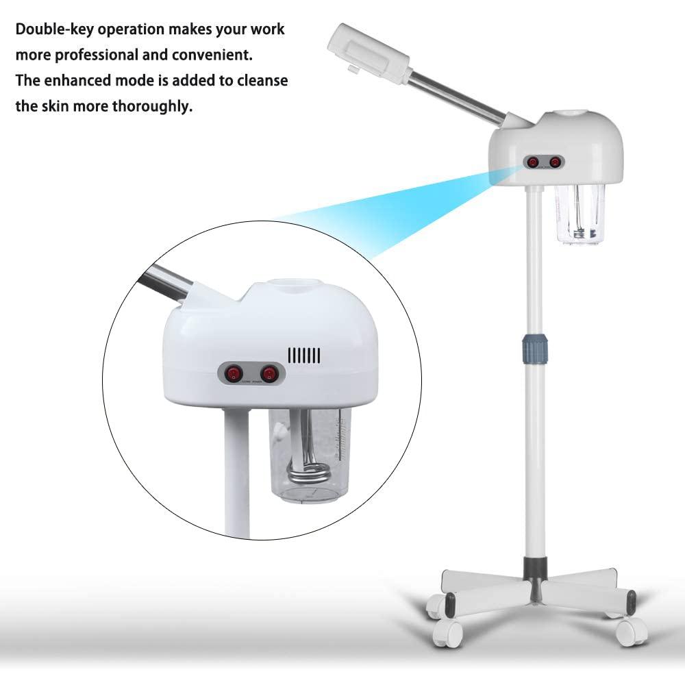 SanBouSi Professional Ozone Facial Steamer Machine Mist Face Steamer with 360 Rotatable Sprayer for Beauty Salon, Spa, Esthetician Steamer 800w