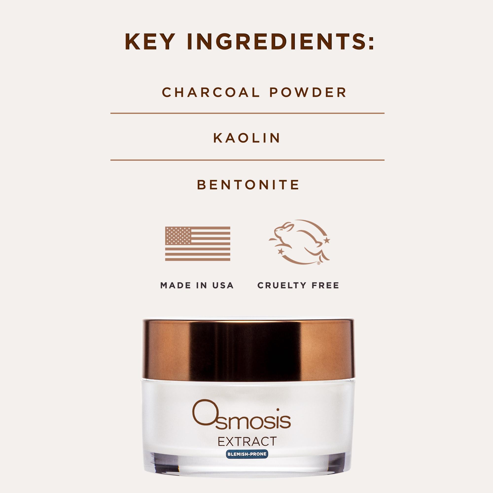 OSMOSIS OSMOSIS EXTRACT Charcoal Mask, Purifying Facial Mask, Refine, Removes Oil & Impurities, For Acne Blemish-Prone Skin, 1 Oz