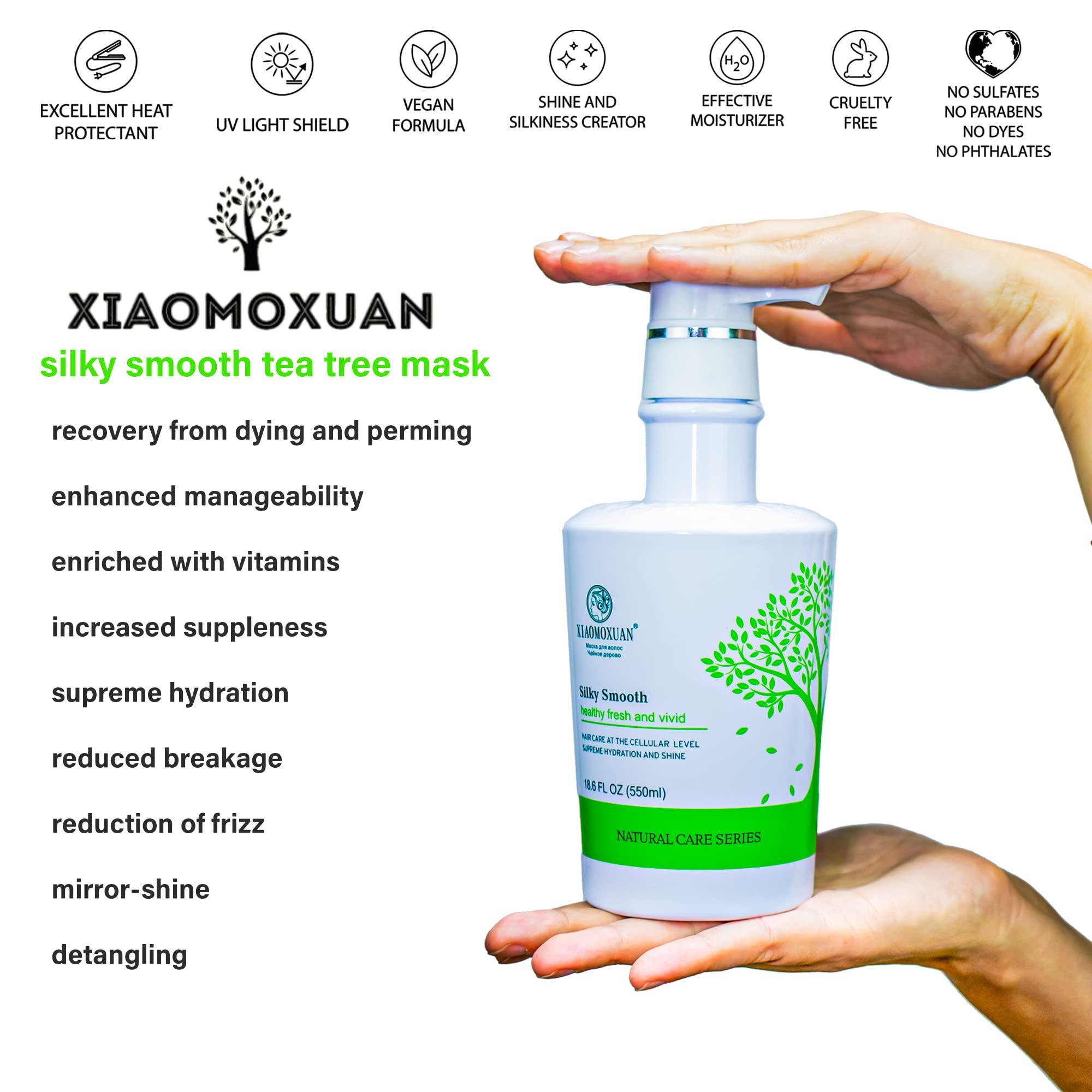 Xiaomoxuan Xiaomoxuan Tea Tree Hair Masque - Intensive Hydration and Collagen Treatment for Dry, Damaged Hair and Scalp Care