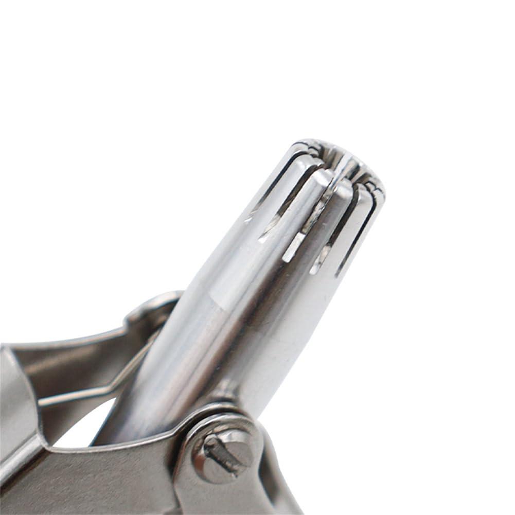 WELANGBN WELANGBN Manual Nose Hair Trimmer for Man & Woman,Trimmer for Nose,Ear,Moustache and Whiskers Hair,Waterproof,Stainless Steel with Brush,Nasal ClippersComes with a Cleaning Brush, Silver