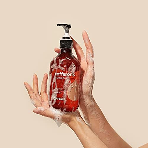 SNP Shining Nature Purity SNP Cafferonic Shampoo and Conditioner Set - with Hyaluronic and Coffee for Moisturizing, Invigorating Scalp, Strength Roots and Volumizing - All Hair Types & Color Treated Hair, Men and Women (500mL/