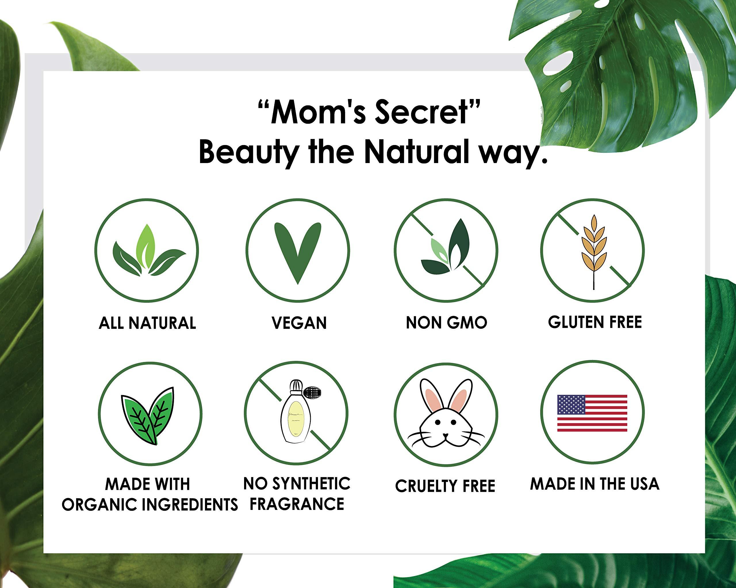 Mom\'s Secret Mom\'s Secret 100% Natural Foundation, Organic, Vegan, Aloe Based, Natural Sun Protection, Gluten Free, Cruelty Free, Made in the USA, 1FL Oz. (Sand Dune - A Medium Olive)