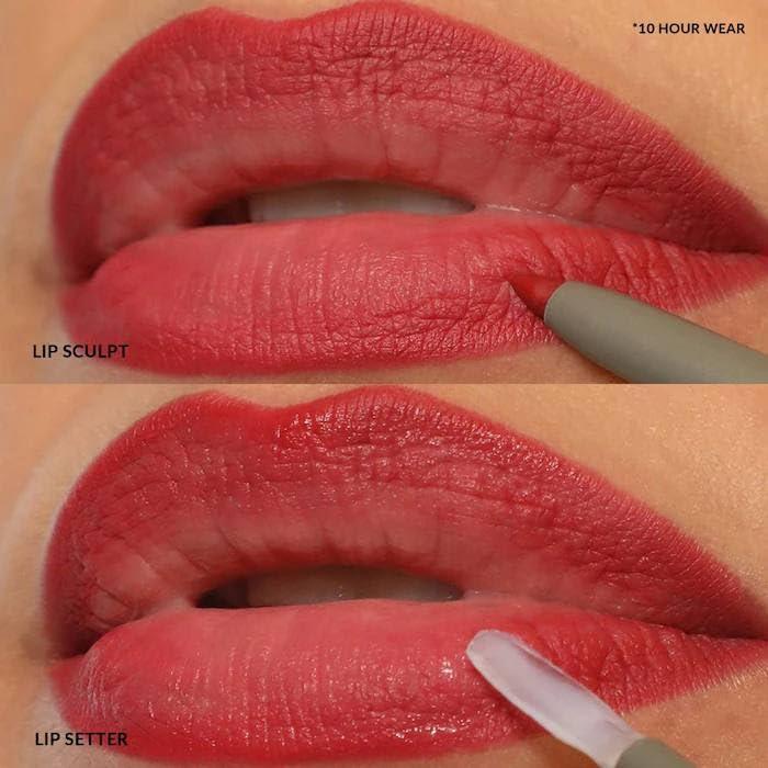 REFY REFY Lip Sculpt Lip Liner and Setter - Red + Bonus Entel Pomegranate Sheet Masque with Collagen