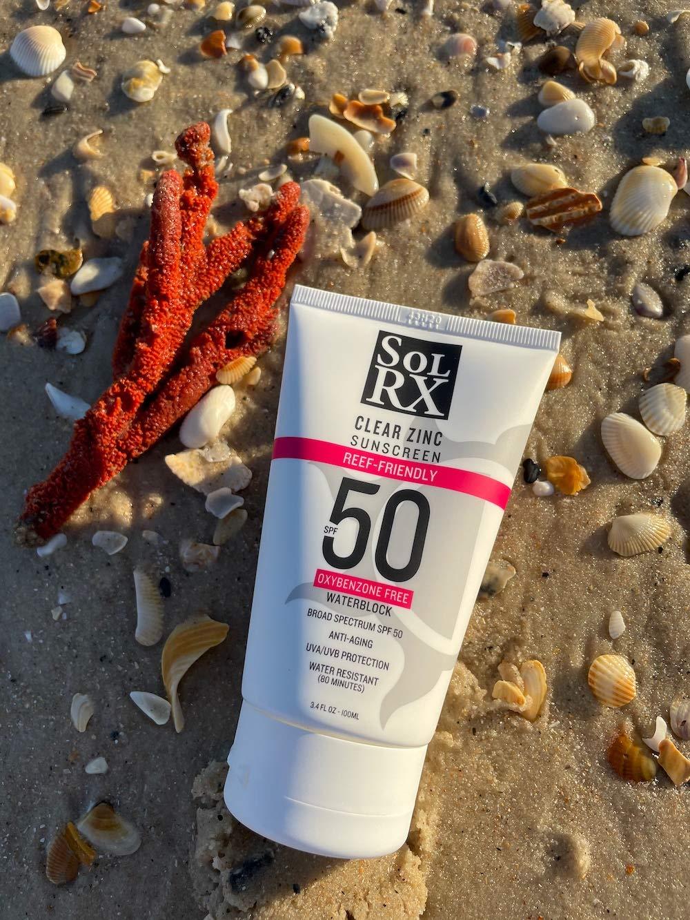 SolRX SolRX MINERAL+ SPF 50 Sunscreen - Zinc Oxide Sunscreen, Water Resistant Sunscreen, Reef Safe Sunscreen, Broad Spectrum Sunscreen for Face and Body
