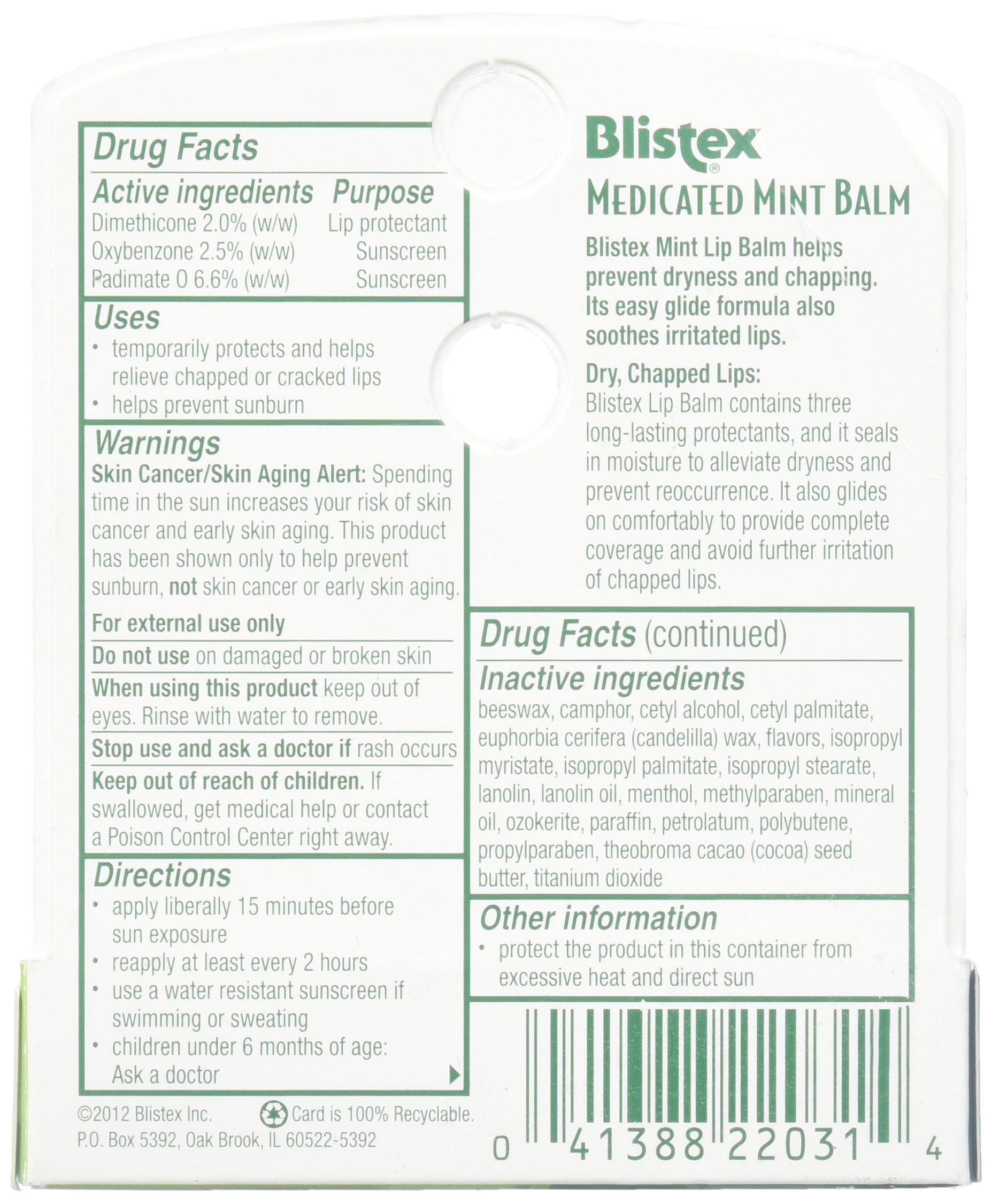 Blistex Blistex Medicated Mint Lip Balm (Pack of 2)