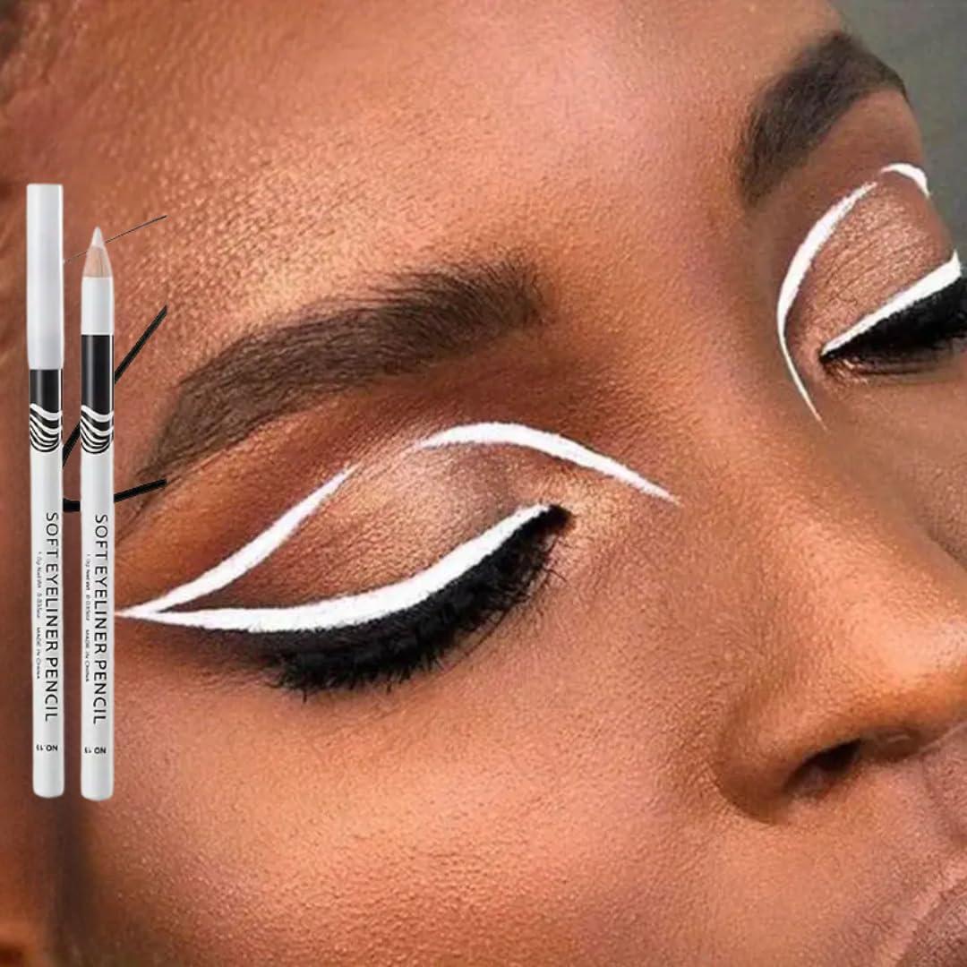 The Arcilas Novacain The Arcilas Novacain Waterproof White Eyeliner Pencil  Pack of 12, Smudge-Proof, Long-Lasting Matte Eye Liner for Waterline & Tightlining  Highly Pigmented, Hypoallergenic Makeup for Sensitive Eyes