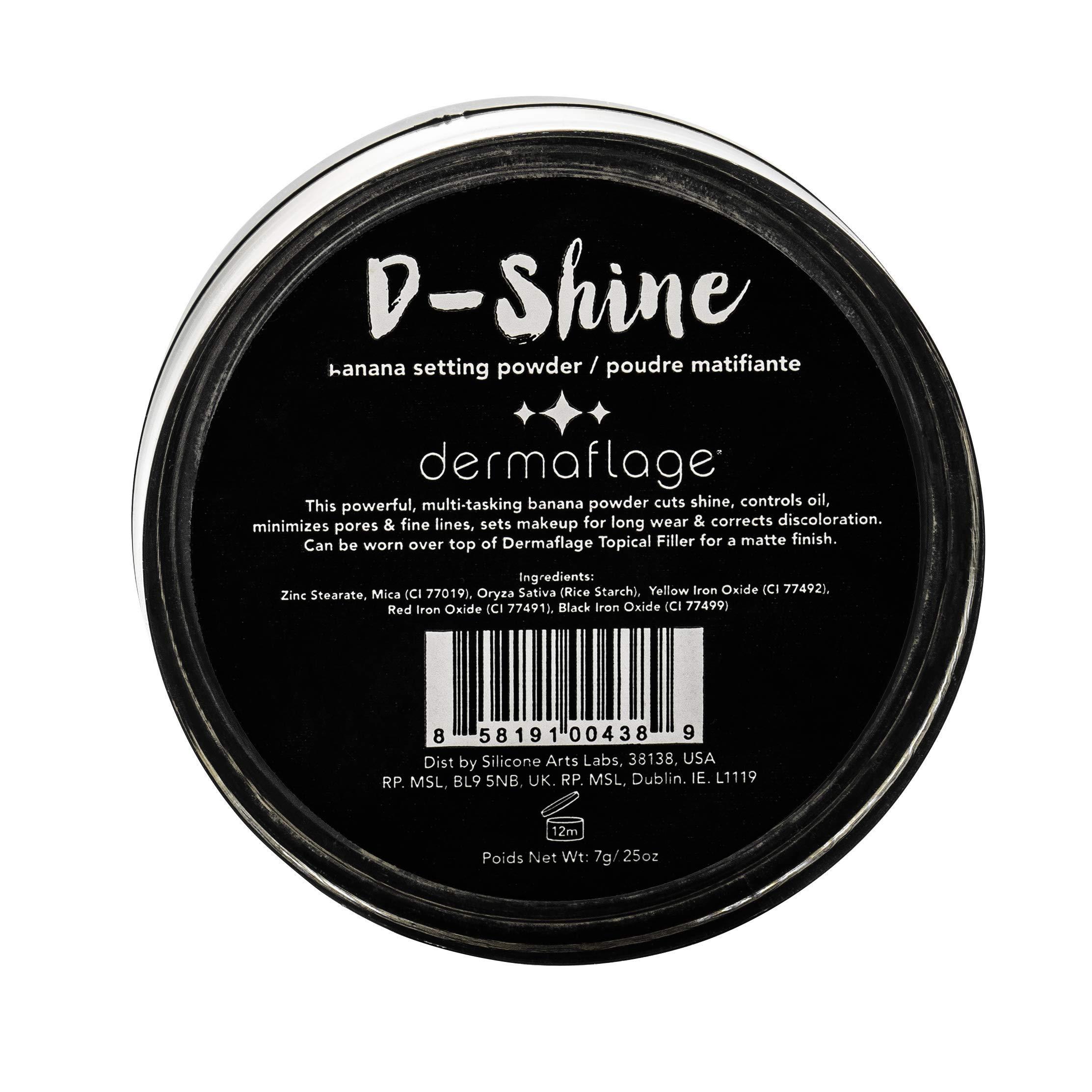 Dermaflage Dermaflage D-Shine Banana Powder - Pore Minimizing Powder Setting Makeup, Anti-Shine, Makeup Translucent Setting Powder, Face Makeup 7g/.24oz