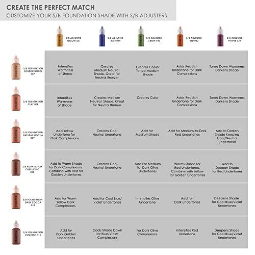 Temptu TEMPTU S/B Silicone-Based Shade Adjuster Starter Set: Long-Lasting, Highly-Pigmented Formula For Customizing S/B Foundation Shades | Includes 7 Primary Colors