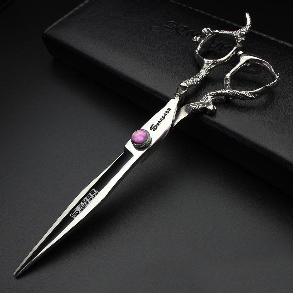 SHARONDS 7" 7.5" 8"9" Professional Hairdressing Scissors Barber Salon Hair Cutting Dragon Shears (Large). (7 inch—A)