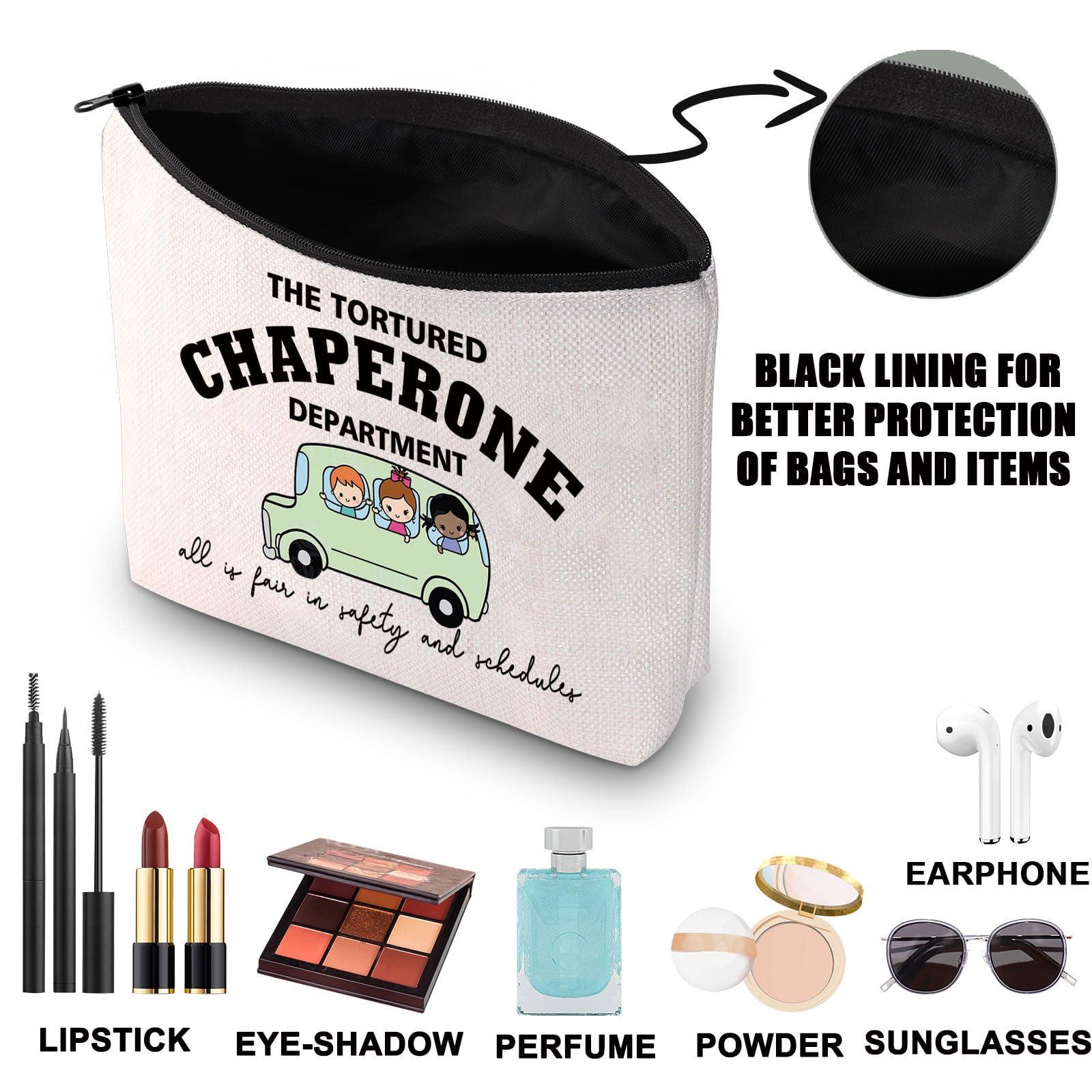 G2TUP G2TUP Field Trip Chaperone Makeup Bag Chaperone Gifts Tortured Chaperone Department Gifts Chaperone Squad Bag (Chaperone)