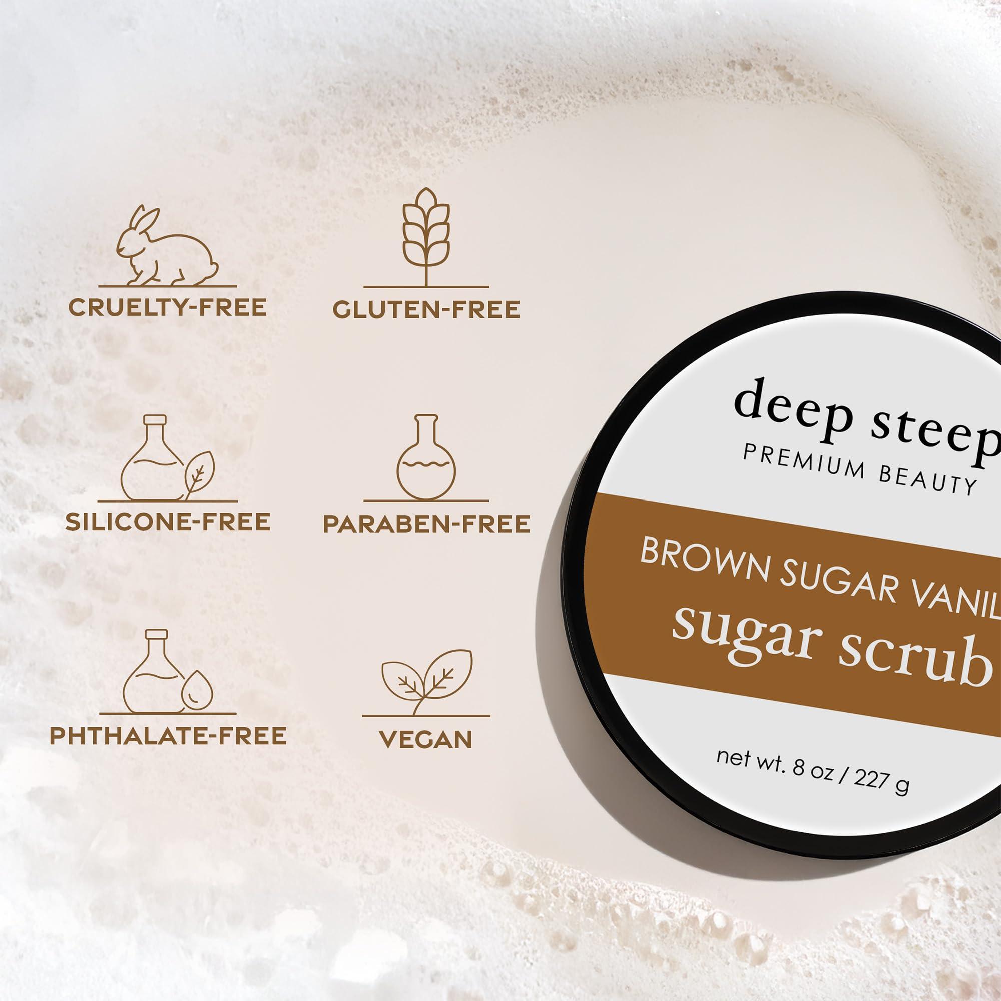 Deep Steep DEEP STEEP Brown Sugar Vanilla Sugar Scrub, 8 OZ