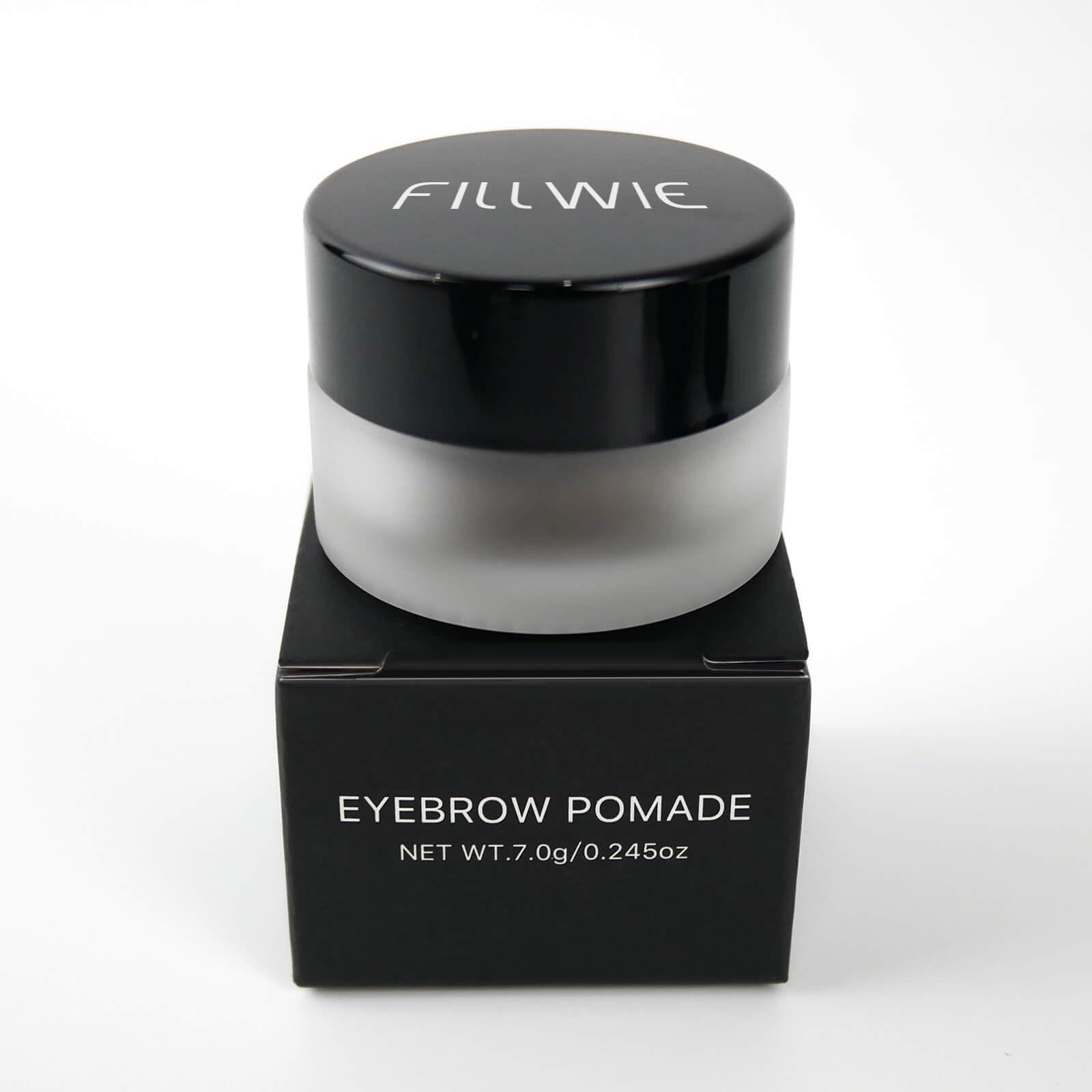 Fillwie Dark Brown Eyebrow Pomade, Eye Brow Wax for Women, Long lasting Smudge proof Ideal, for Precision Eyeliner and Brow Definitio