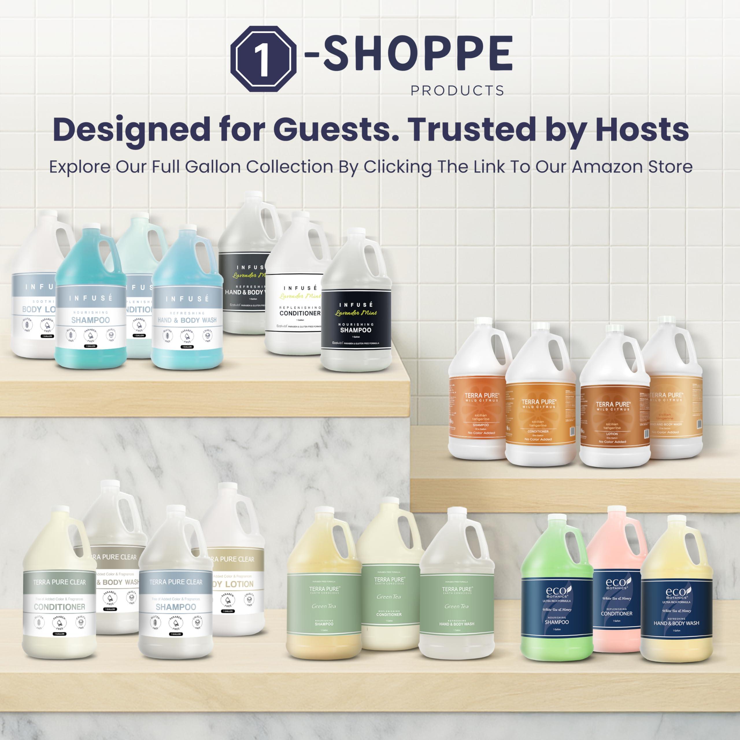 Terra Pure Terra Pure Hotel Hand & Body Wash Soap | Four Gallons | Designed to Refill Soap Dispensers (Set of 4)