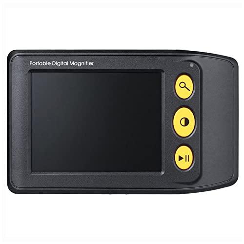 JOYWEE Portable Digital Video Magnifier Electronic Reading Aid 3.5 Inch LCD Screen for Low Vision 2x-25x Zoom Foldable Handle (Black)